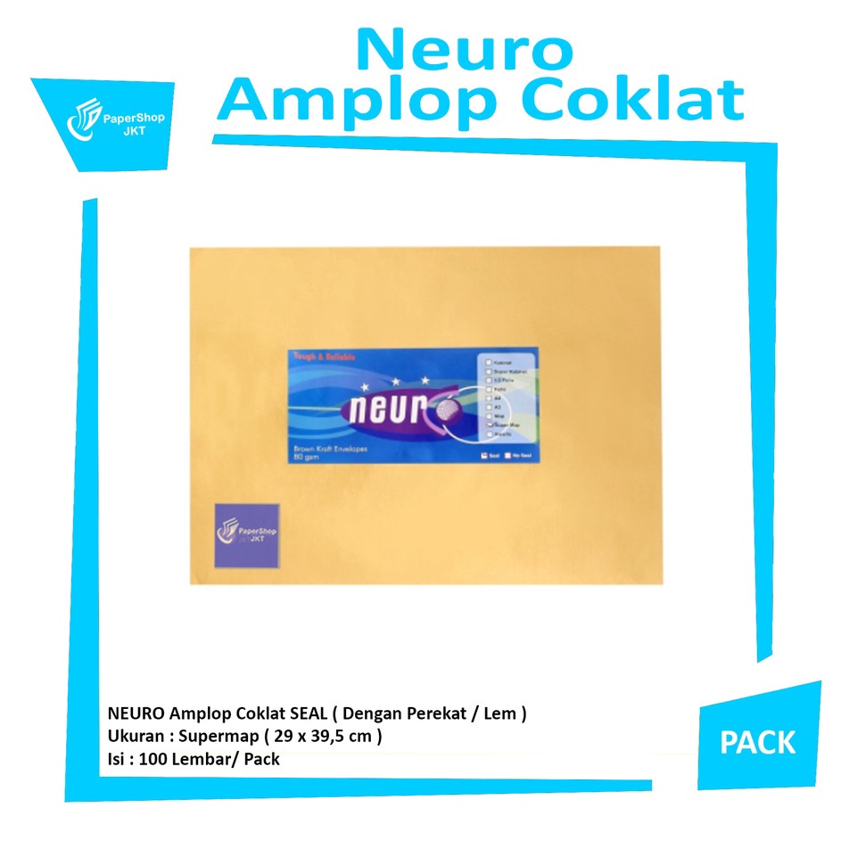 

KP8 NEURO amplop coklat ukuran map seal 29 x 395 cm