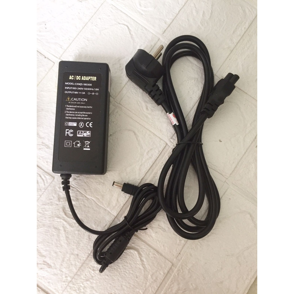 AC/DC ADAPTOR 18V 3A MODEL CXWJS-180300