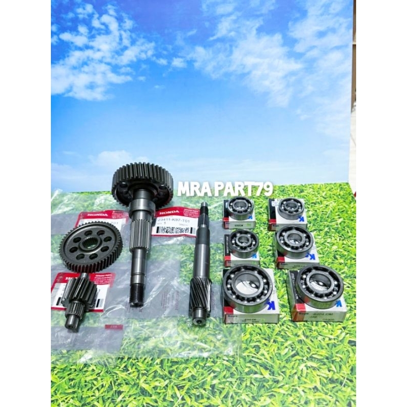 GIGI RASIO 4PCS K97+6PCS BEARING RASIO KOYO 6201+6301+6202+6204+6004+6205 PCX 150 NEW LOKAL CBS/ABS 