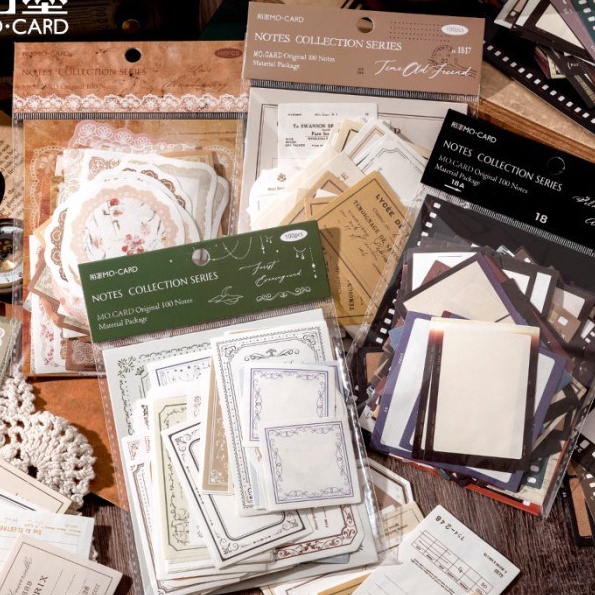 

Unggul 1 Pcs Kes Paper Deco Vintage Scrapbook Journal Set Paper Kit Aesthetic Kes Hias