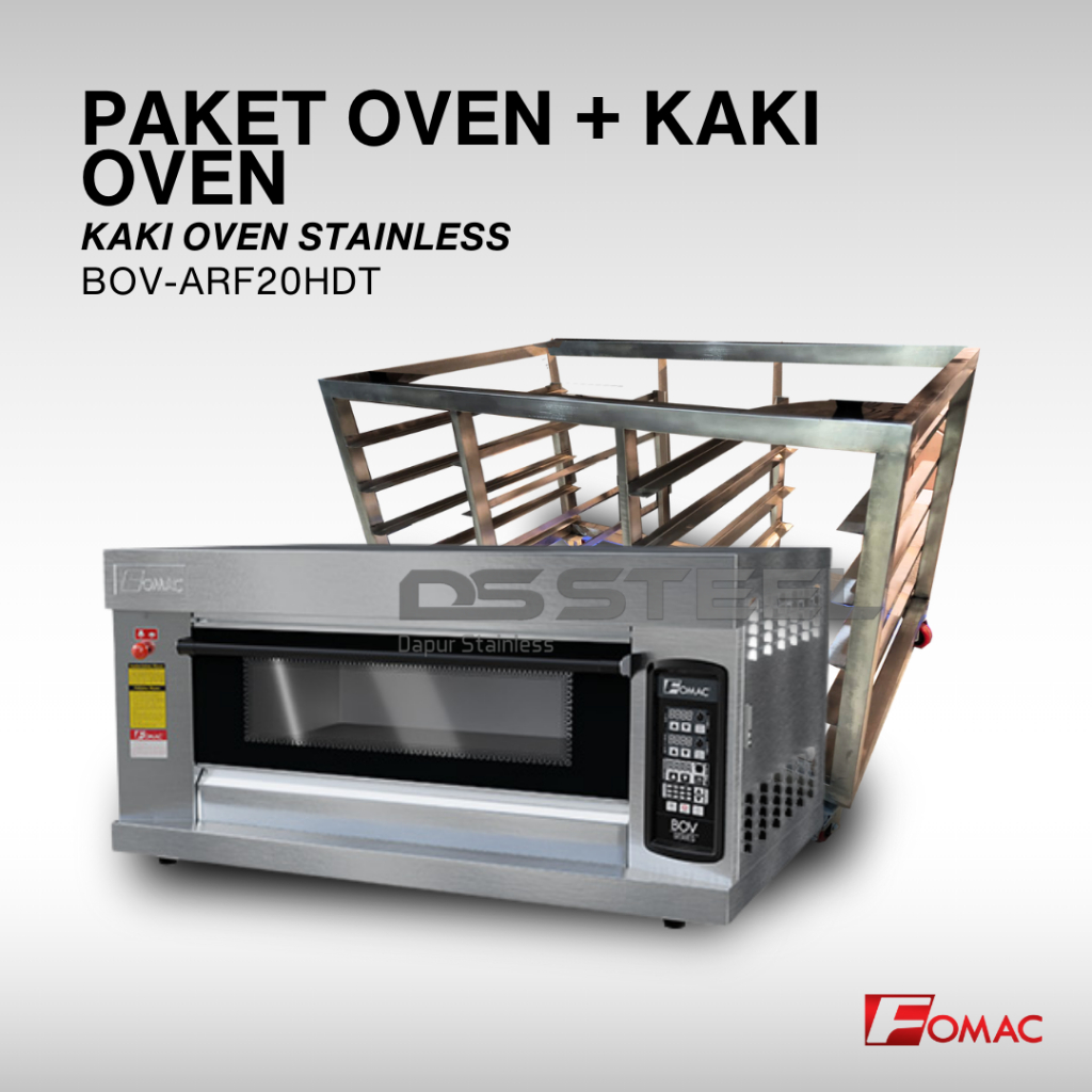Paket Bundling Oven FOMAC BOV-ARF20HDT + Kaki Oven Stainless Steel / Bundling Oven FOMAC + Meja Oven