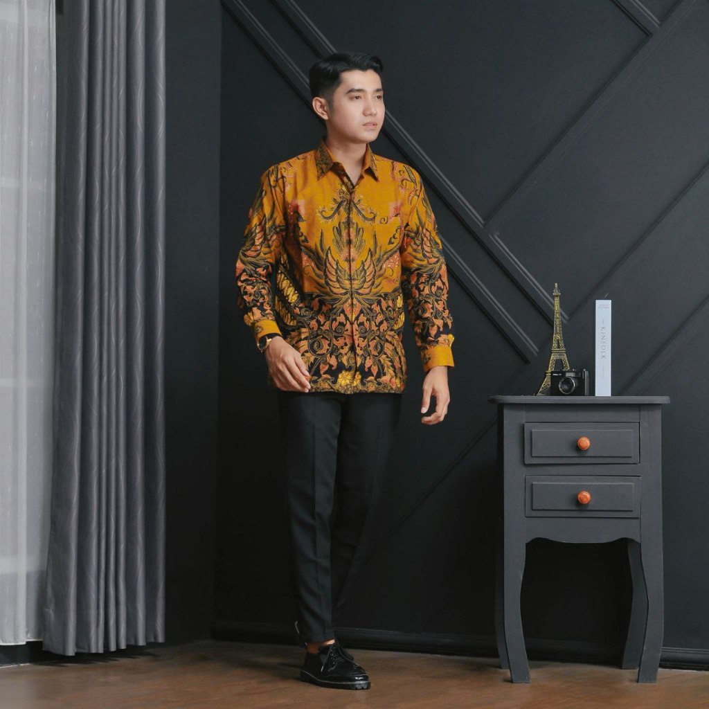 Batik furing pria premium Kemeja batik furing Atasan batik pria premium