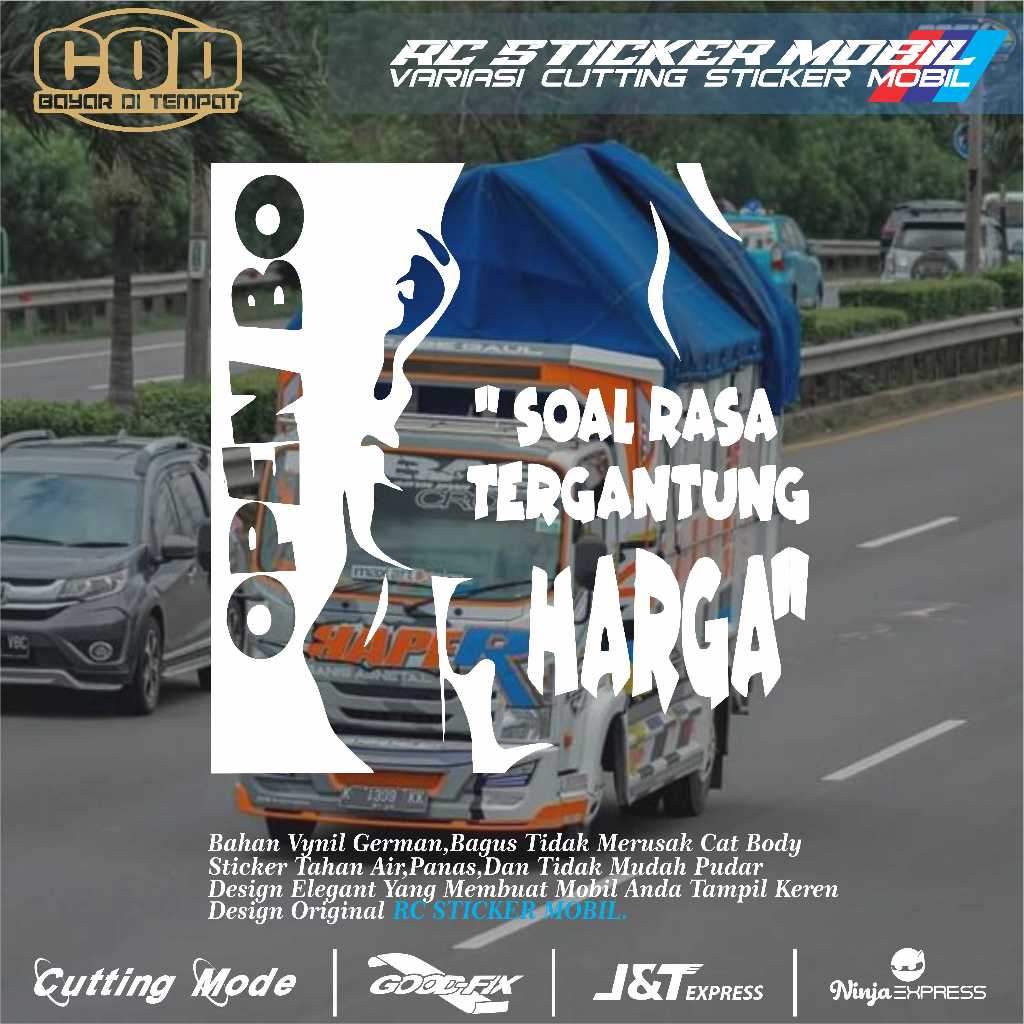 STIKER MOBIL STICKER KATA KATA BUAT BAK TRUCK PICK UP L300 KACA SAMPING TRUCK PICK UP