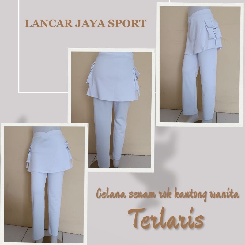 [TERLARIS]celana senam rok kantong wanita warna putih>>celana senam wanita>>CBR ROK KANTONG>>celana 