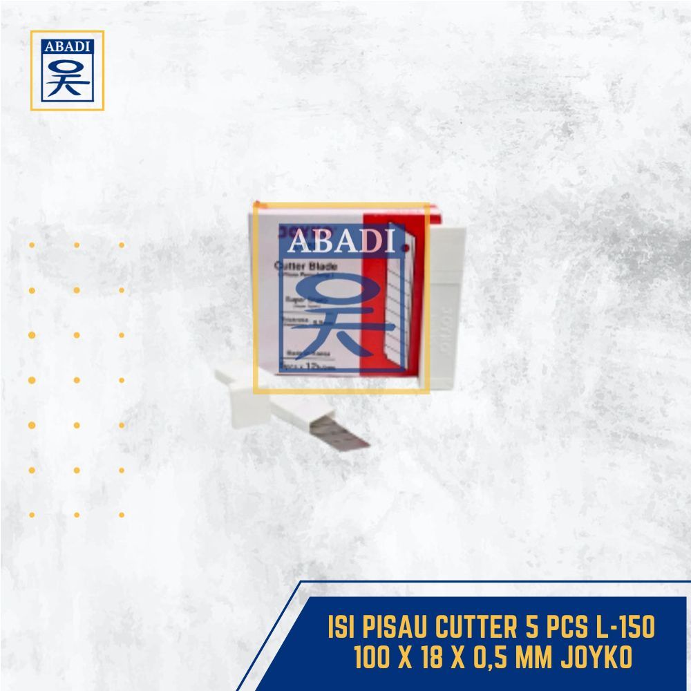 

ISI PISAU CUTTER 5 PCS L-150 100 X 18 X 0,5 MM JOYKO