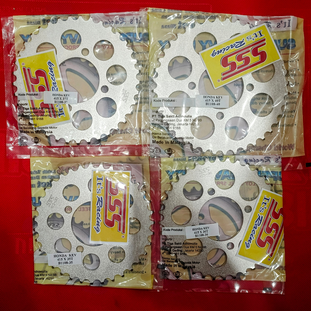 GIR GEAR BELAKANG SSS 415 CHROME KEV / SUPRA LAMA / FIT LAMA / ASTREA GRAND / CS1 / LEGENDA UKURAN :