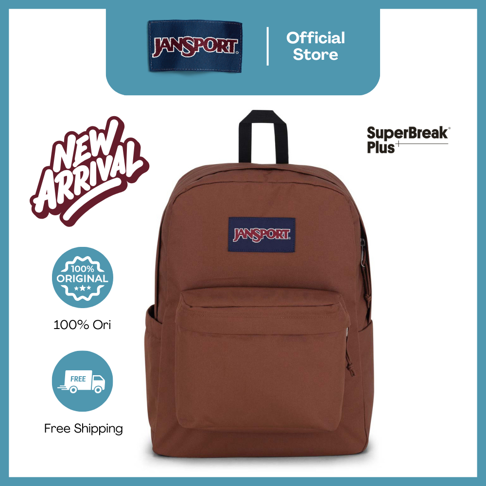 JanSport Tas Ransel / Backpack / Daypack SuperBreak Plus Basic Brown