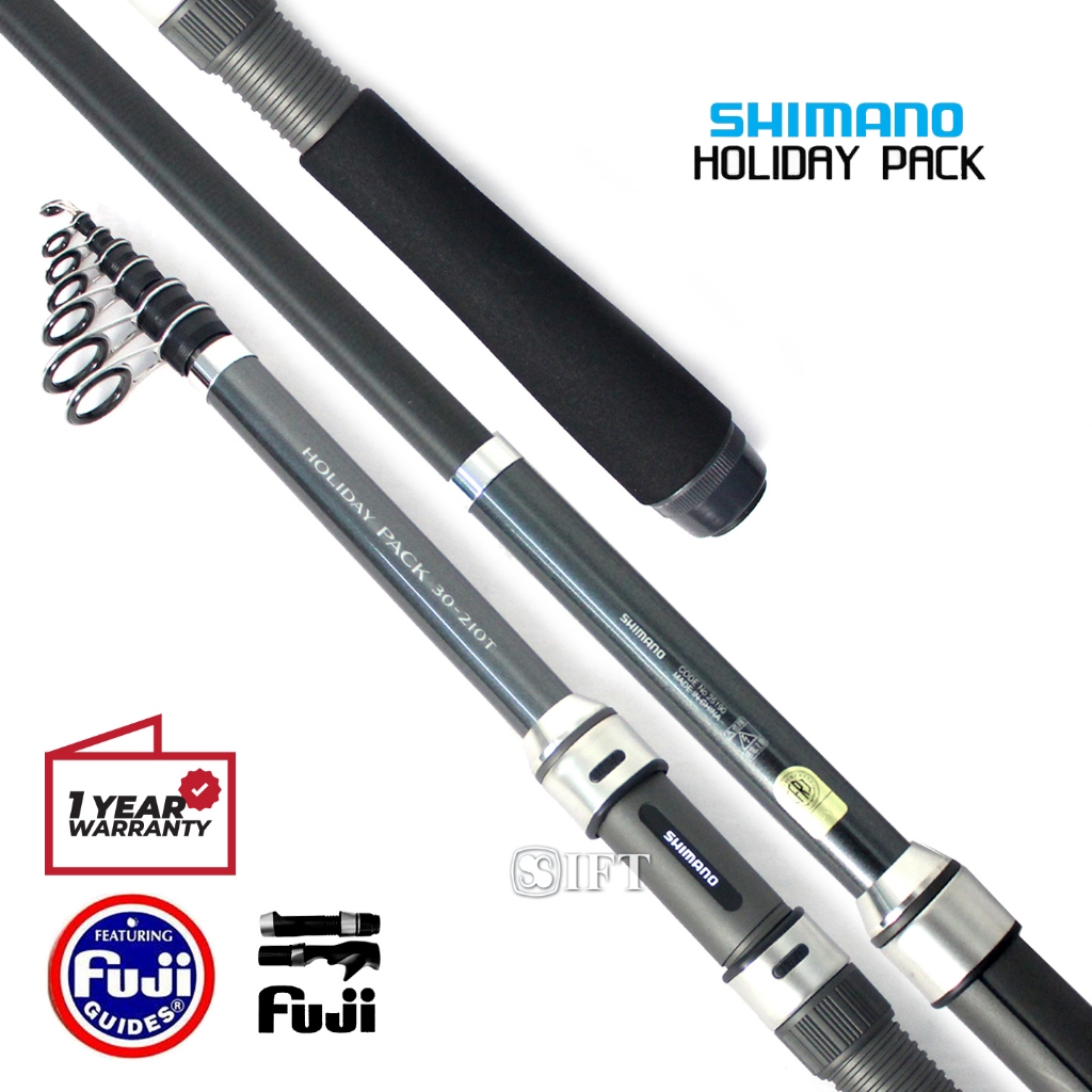 Joran Shimano HOLIDAY PACK Surfcasting | Fuji Guides & Seat | Teleskopik | Pasiran | Surf casting | 