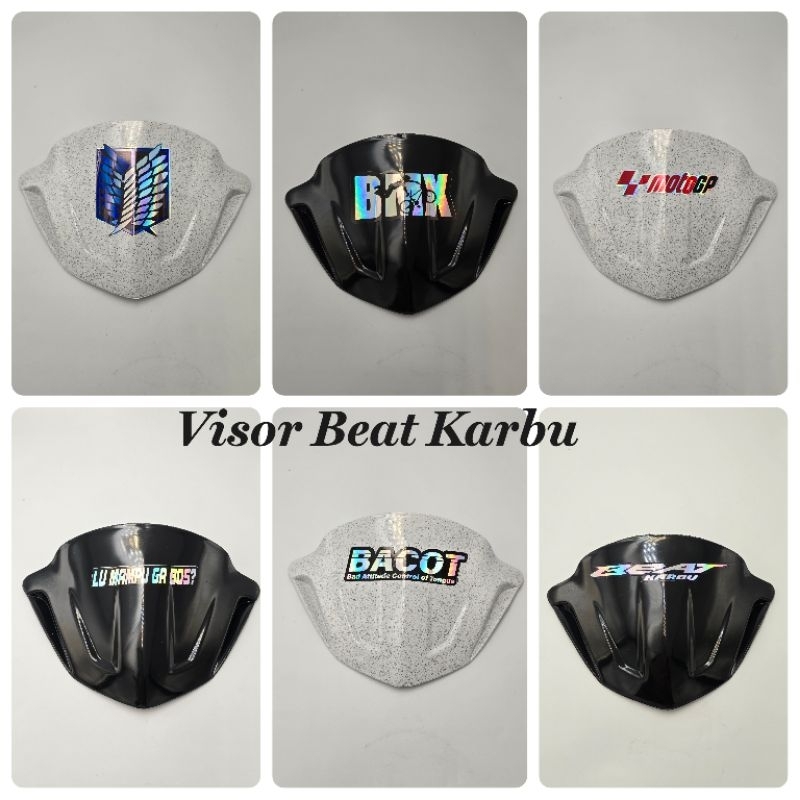 Visor Sepeda BMX Plus Stiker Hologram - Visor BMX Model Beat Karbu Universal Sepeda BMX Dan Motor Be