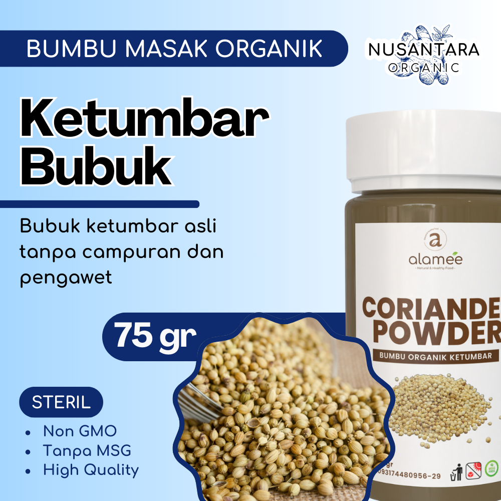 

ALAMEE Bubuk Ketumbar Tabur 75 gram Coriander Powder Bumbu Masak Dapur Organik Rempah Rimpang