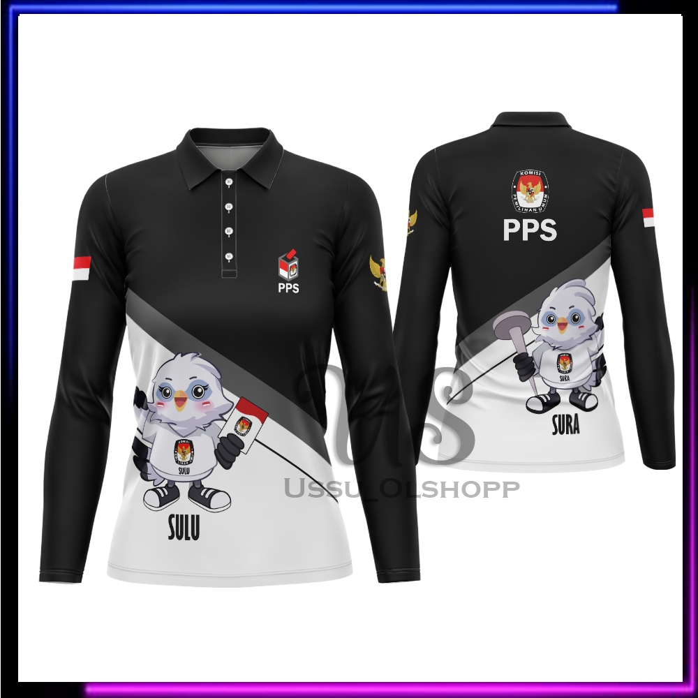 Baju PPS | Kaos Baju Wanita PPS Pemilu 2024 Fullprint