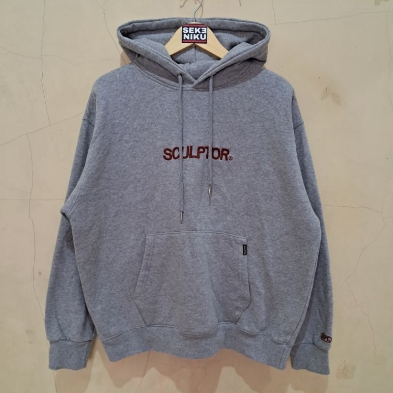 Hoodie SCULPTOR Bordir bahan fleece tebal berat