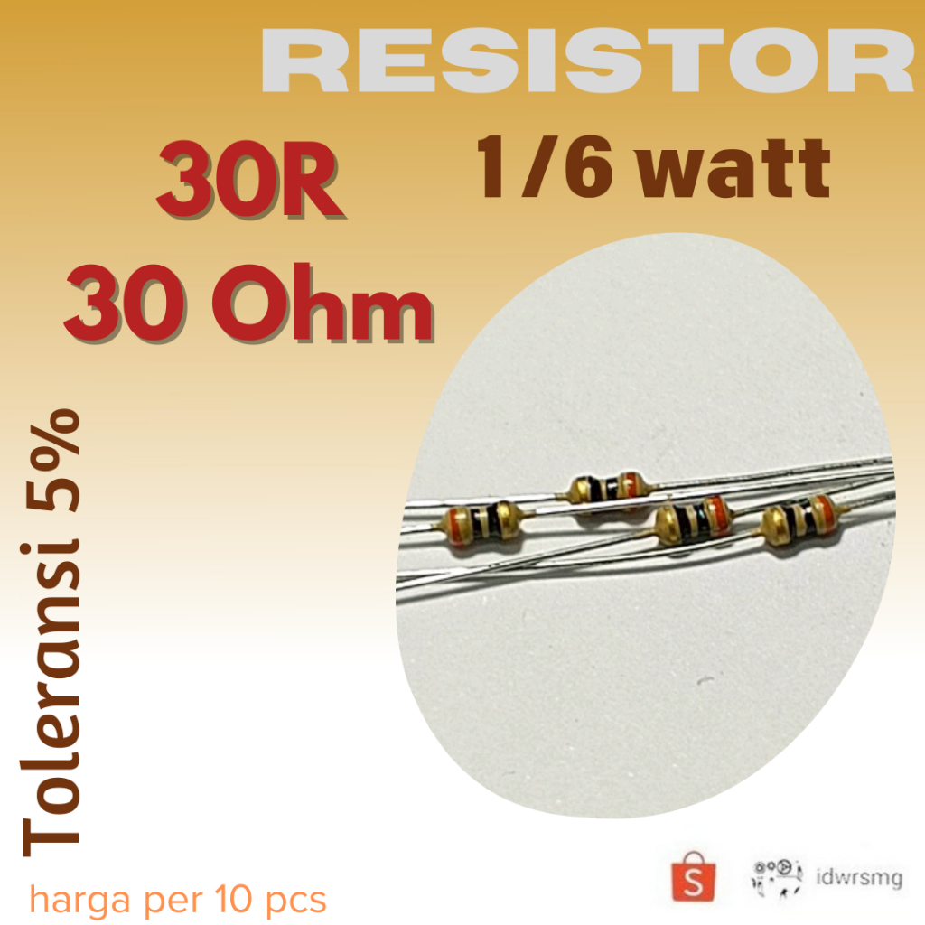 R Resistor 30R R30Ohm 1/6w 30 ohm 30ohm 1/6 watt 5%
