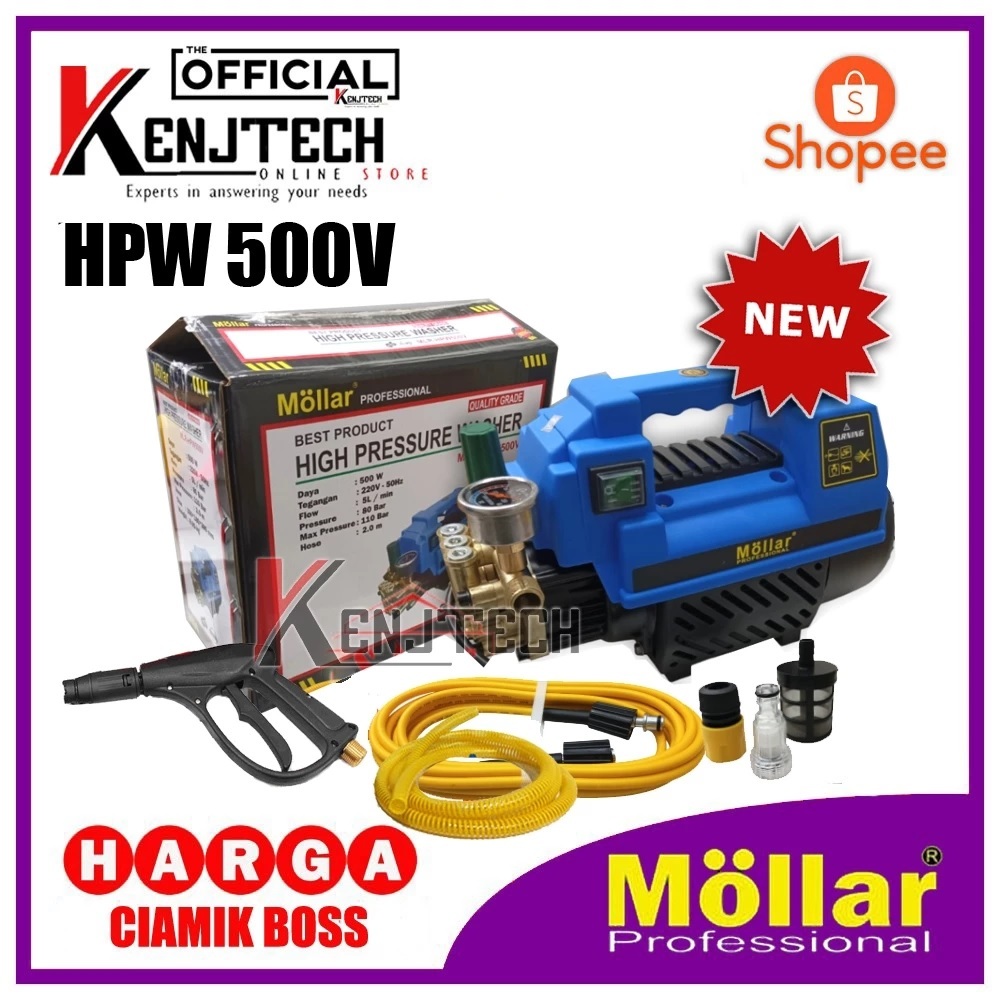 Jet Cleaner Mollar HPW 500 Mesin cuci steam mobil  High pressure washer HPW500 alat steam cuci AC