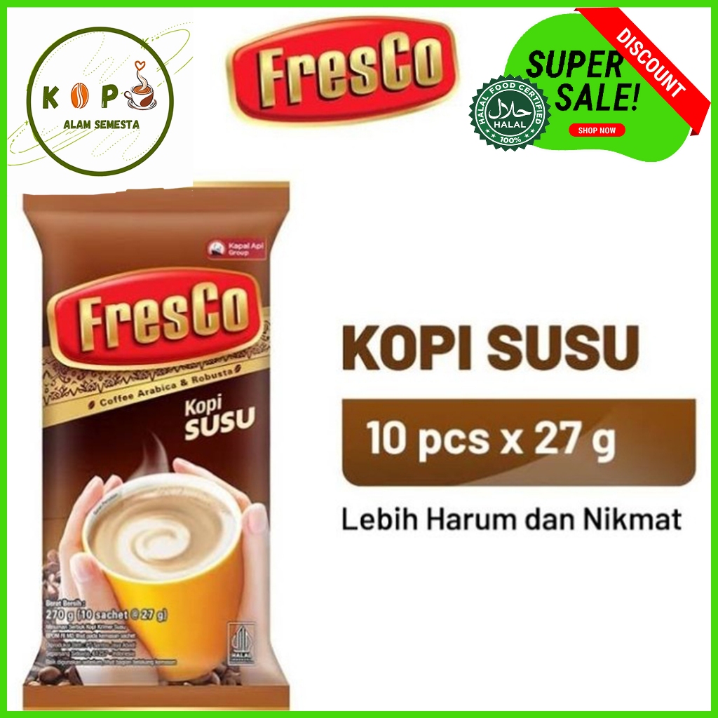 

FRESCO Kopi Instan Krim Susu 10 Sachets x 27gr KOPI SUSU