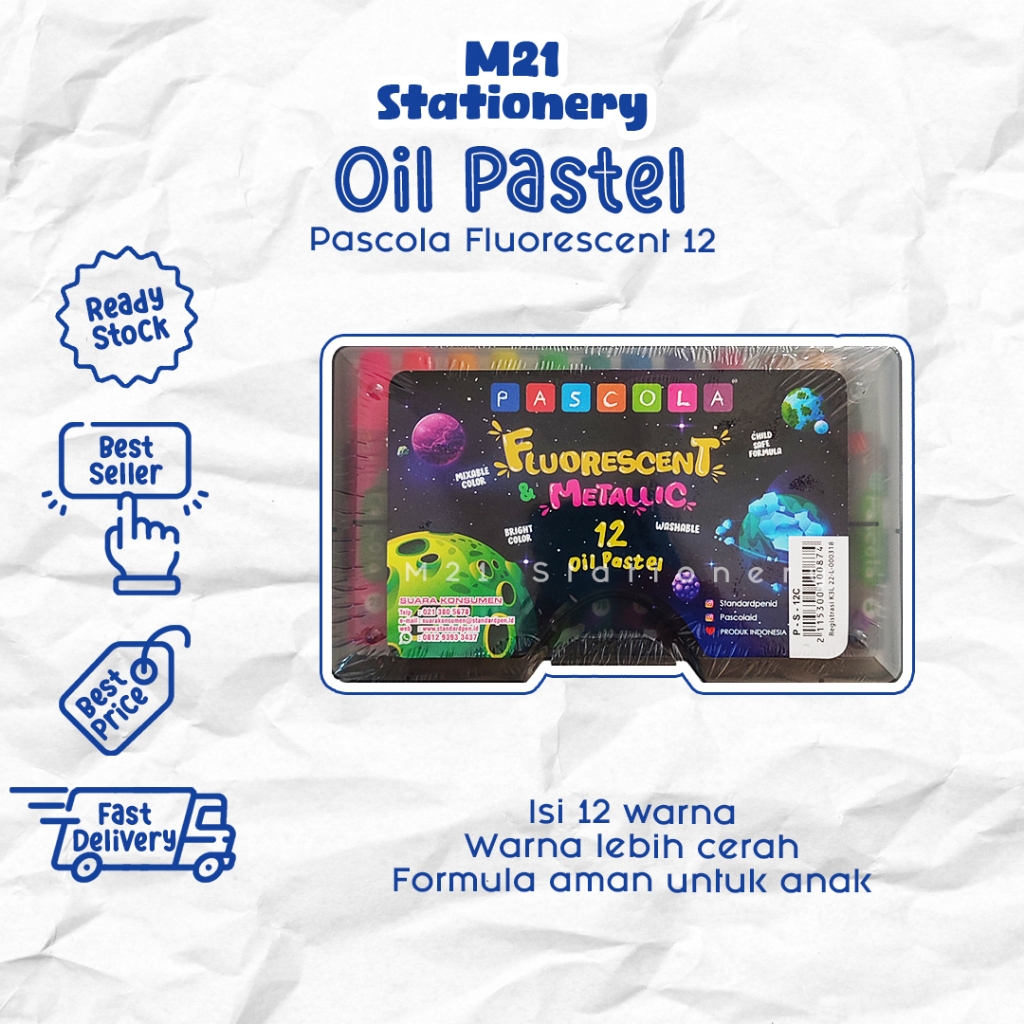 

OIL PASTEL PASCOLA FLUORESCENT 12 / 12 WARNA PEWARNA ALAT MENGGAMBAR MEWARNAI ANAK KRAYON CRAYON PASTEL NON TOXIC MURAH ALAT TULIS SEKOLAH KANTOR KULIAH KAMPUS ATK MURAH LENGKAP GROSIR KULAKAN STATIONERY / M21 STATIONERY