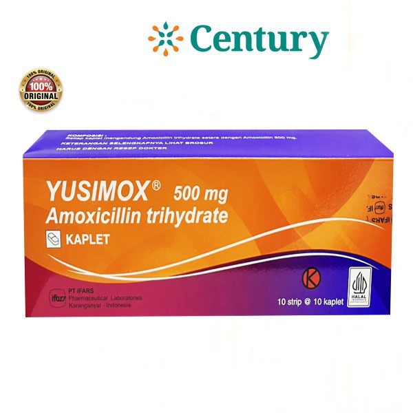 Yusimox 500 mg 10 Kaplet / Amoxicillin / Antibiotik