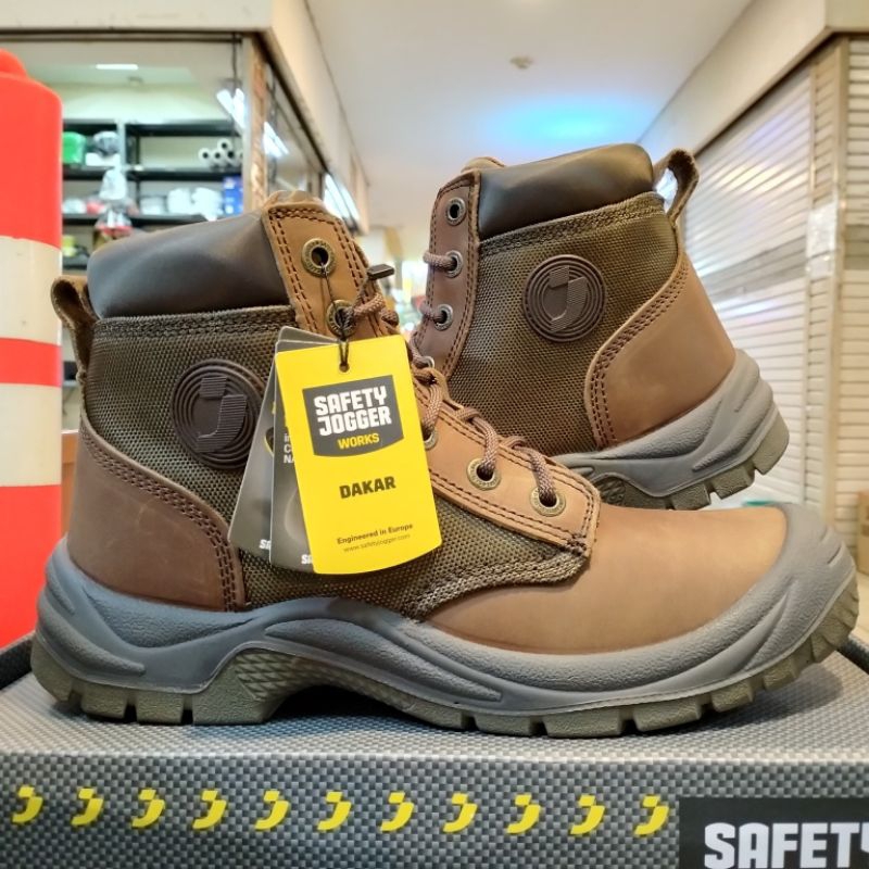Sepatu Safety Jogger Dakar Brown / Shoes Jogger dakar Brown S3 Kulit Asli 100% Original Berkualitas