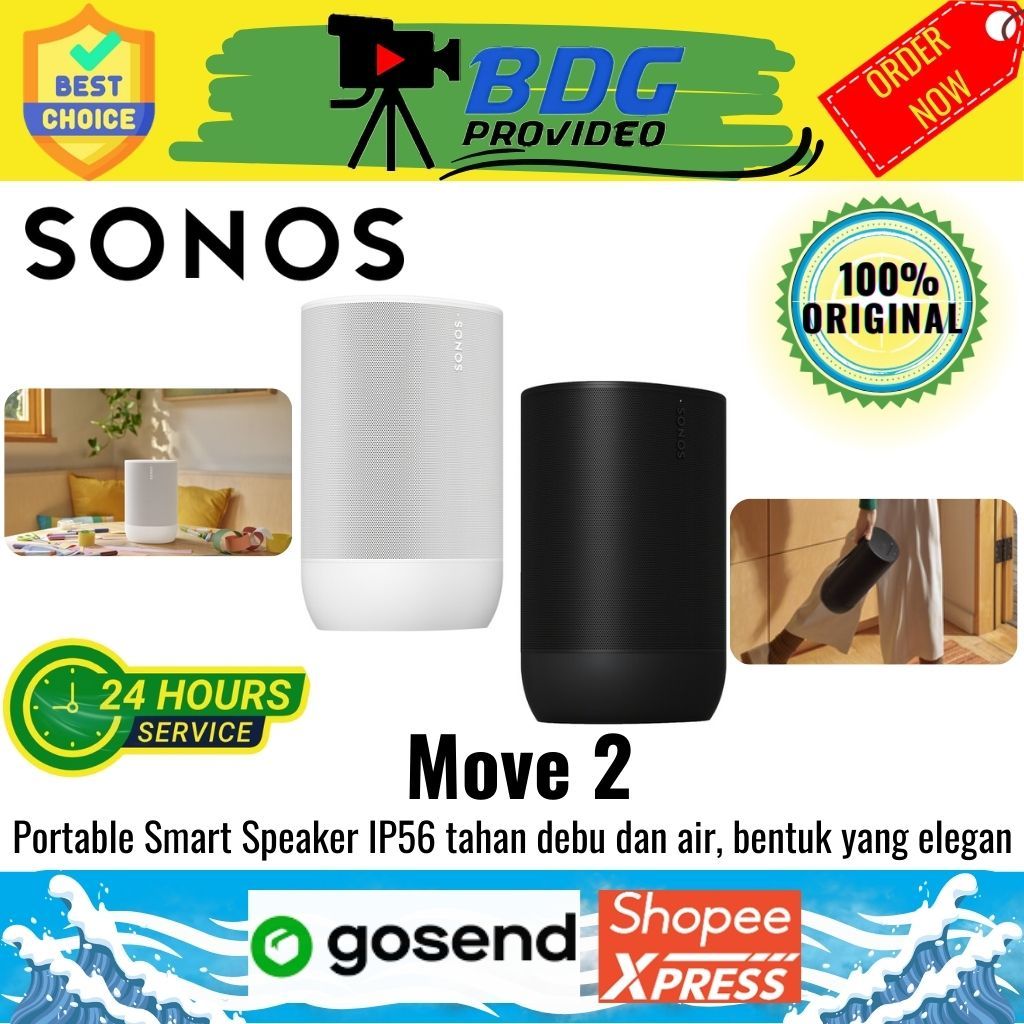SONOS Move 2 / Speaker pintar portable Sonos move2 Wi-Fi and Sonos Voice Control