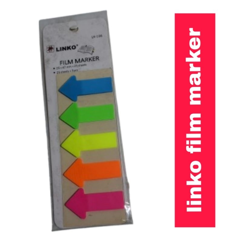 

linko sticky note filmm marker sign here