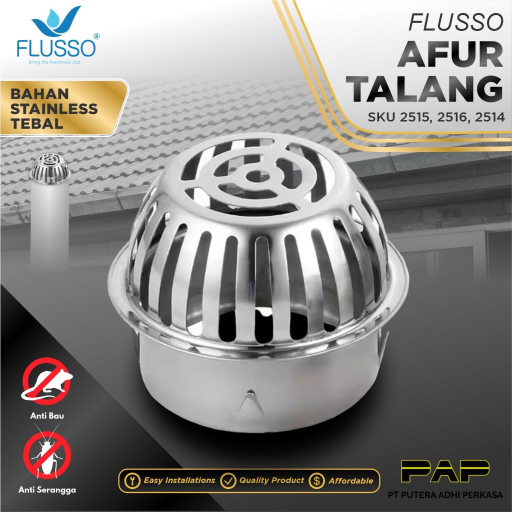 Flusso Roof Drain Afur Talang Saringan Dak
