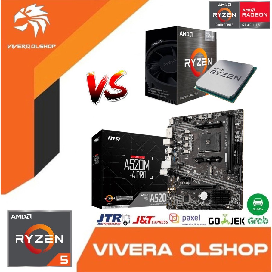 Paket Mobo AMD Ryzen 5 5600G + MSI A520M A Pro