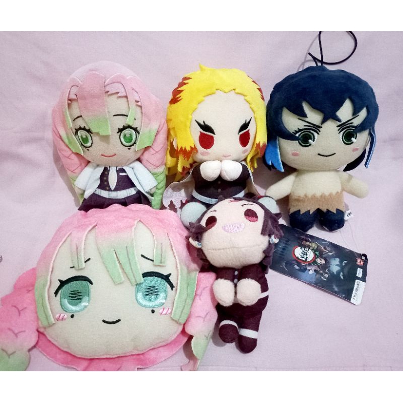 (Official) Kimetsu no Yaiba Demon Slayer Anime Plush Tanjiro Giyuu Zenitsu Genya Nezuko Boneka Nitot