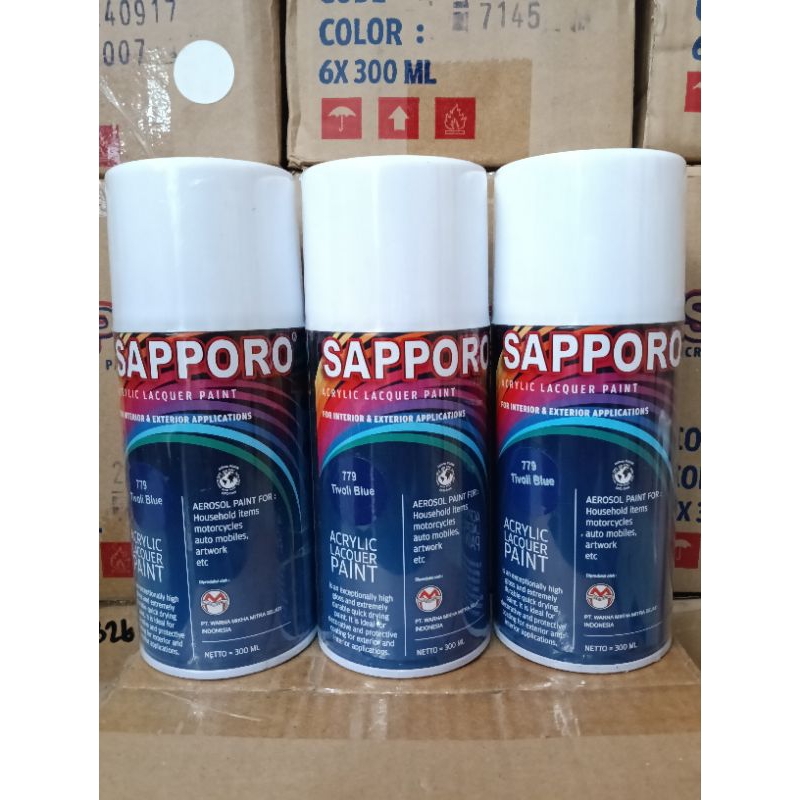 Pilok  Pilox Sapporo 300ml saporo 300ML SAPORO spray 300ml 779 Tivoli blue BIRU TIVOLI