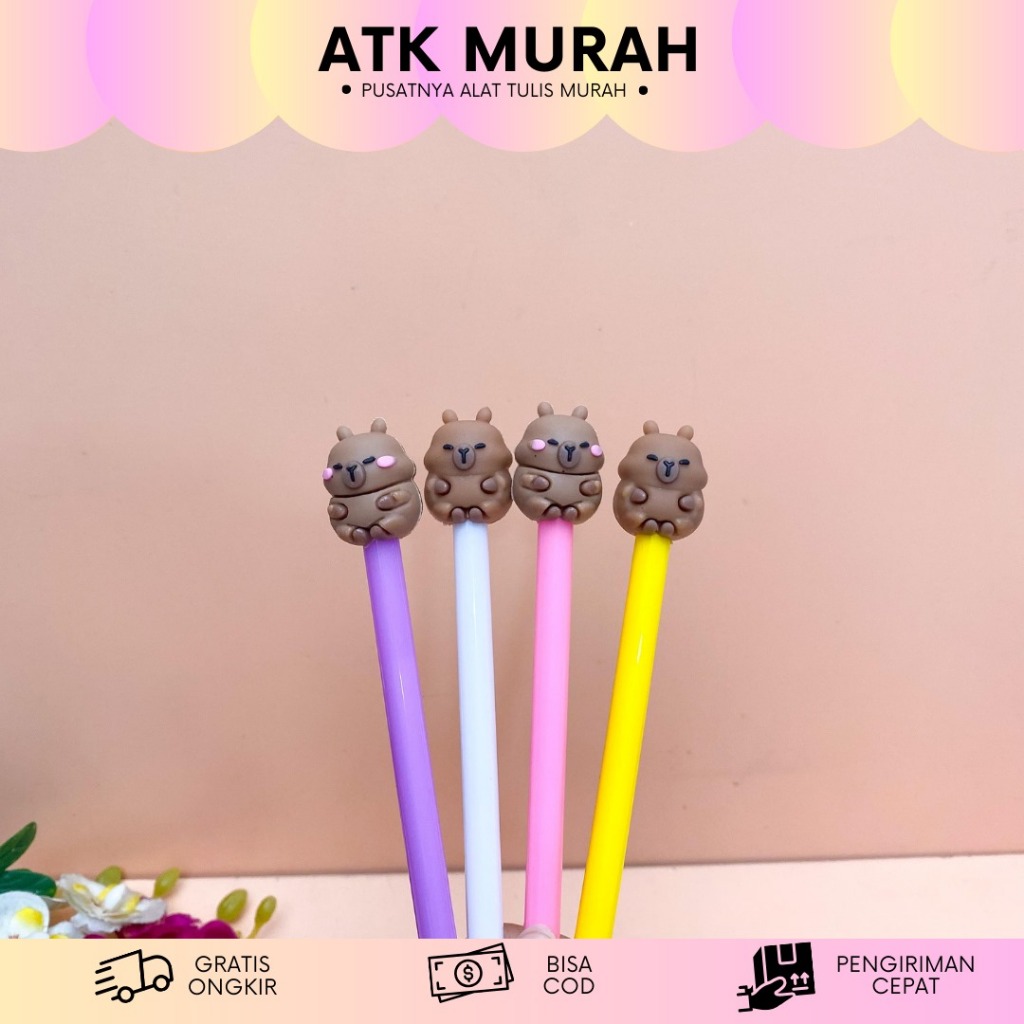 

PULPEN GEL CAPYBARA VERSI 2 PGK-1581 PENA KAPIBARA CAPPYBARA LUCU IMUT KADO UNIK KOREA AESTHETIC COD