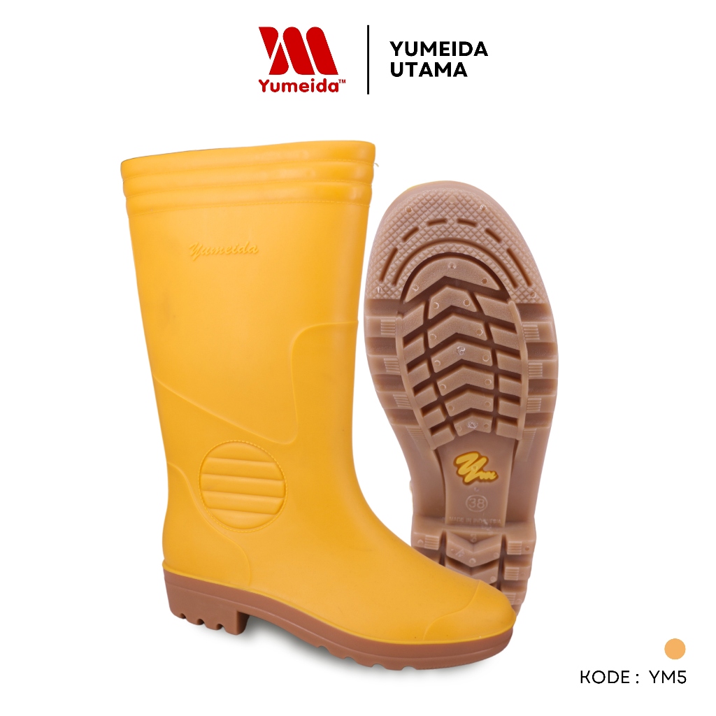 Yumeida YM-5 - Sepatu Boot Pria Wanita Karet Anti Slip Air