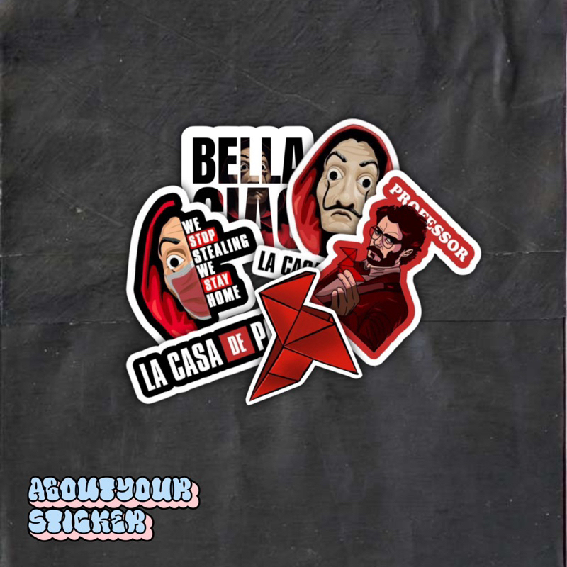 

STICKER PACK LA CASA DE PAPEL isi 6pcs