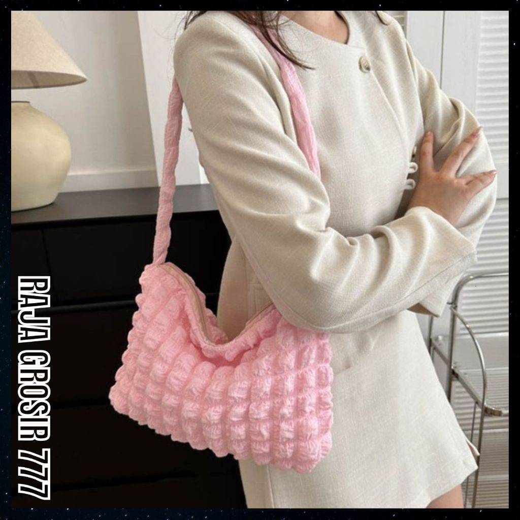 Could Bag Fluffy Sling Bag Bubble Pillow Shoulder Bag Tas Selempang Wanita Aesthetic TDW 90