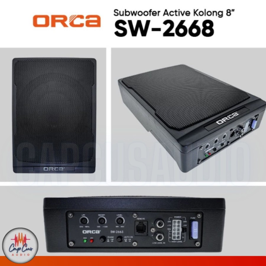SUBWOOFER AKTIF ORCA SW 2668 8 INCH SUBWOOFER ACTIVE MOBIL UNDERSEAR