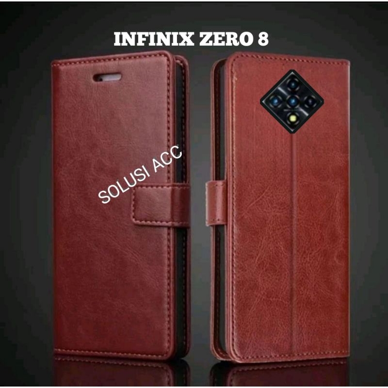 CASE INFINIX ZERO 8/INFINIX X687 FLIP COVER WALLET SARUNG HP CASING DOMPET LEATHER CASE