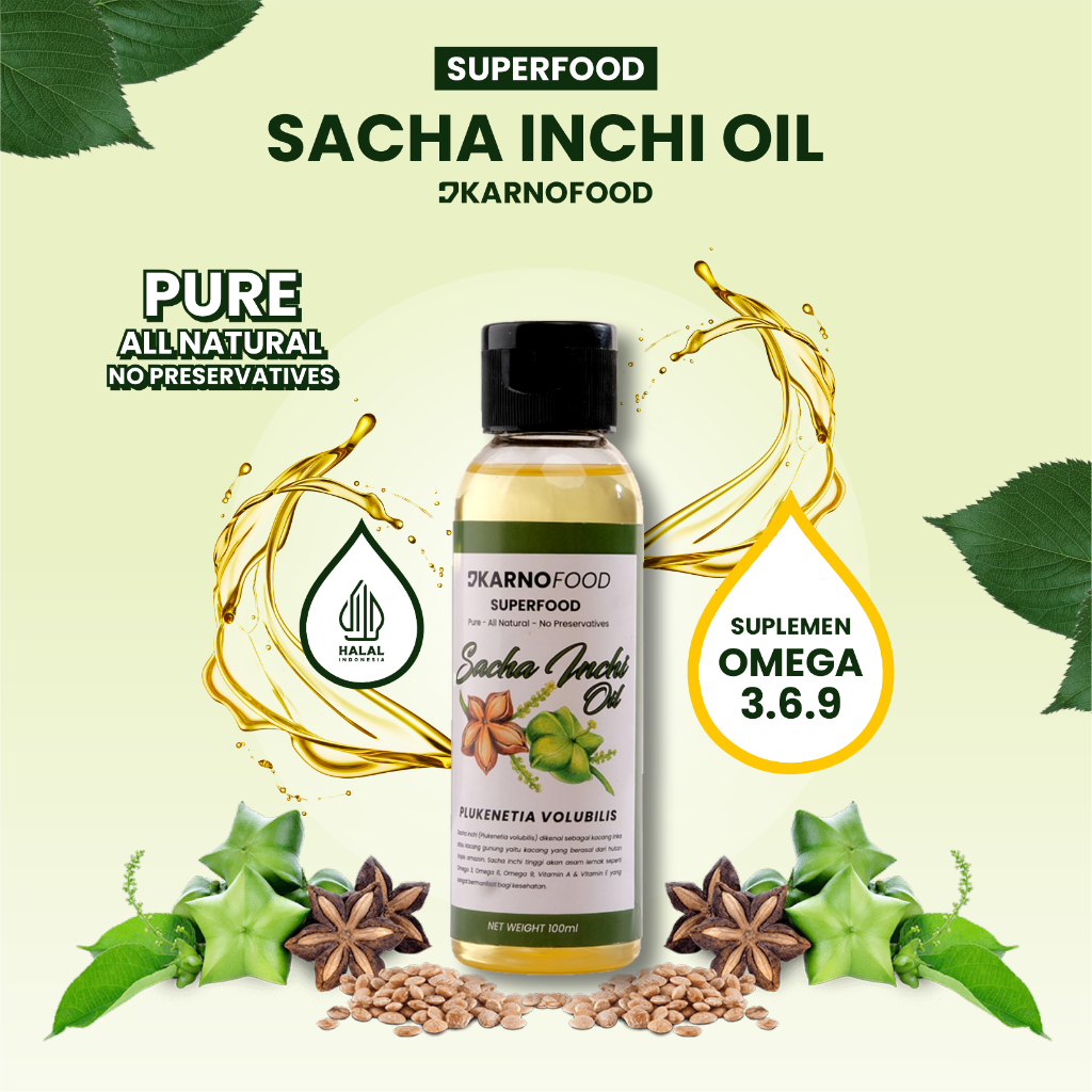 

Minyak Sacha Inchi Oil (100ml) Menurunkan Kolesterol Jahat (LDL) & Menjaga Kesehatan Jantung, diabetes