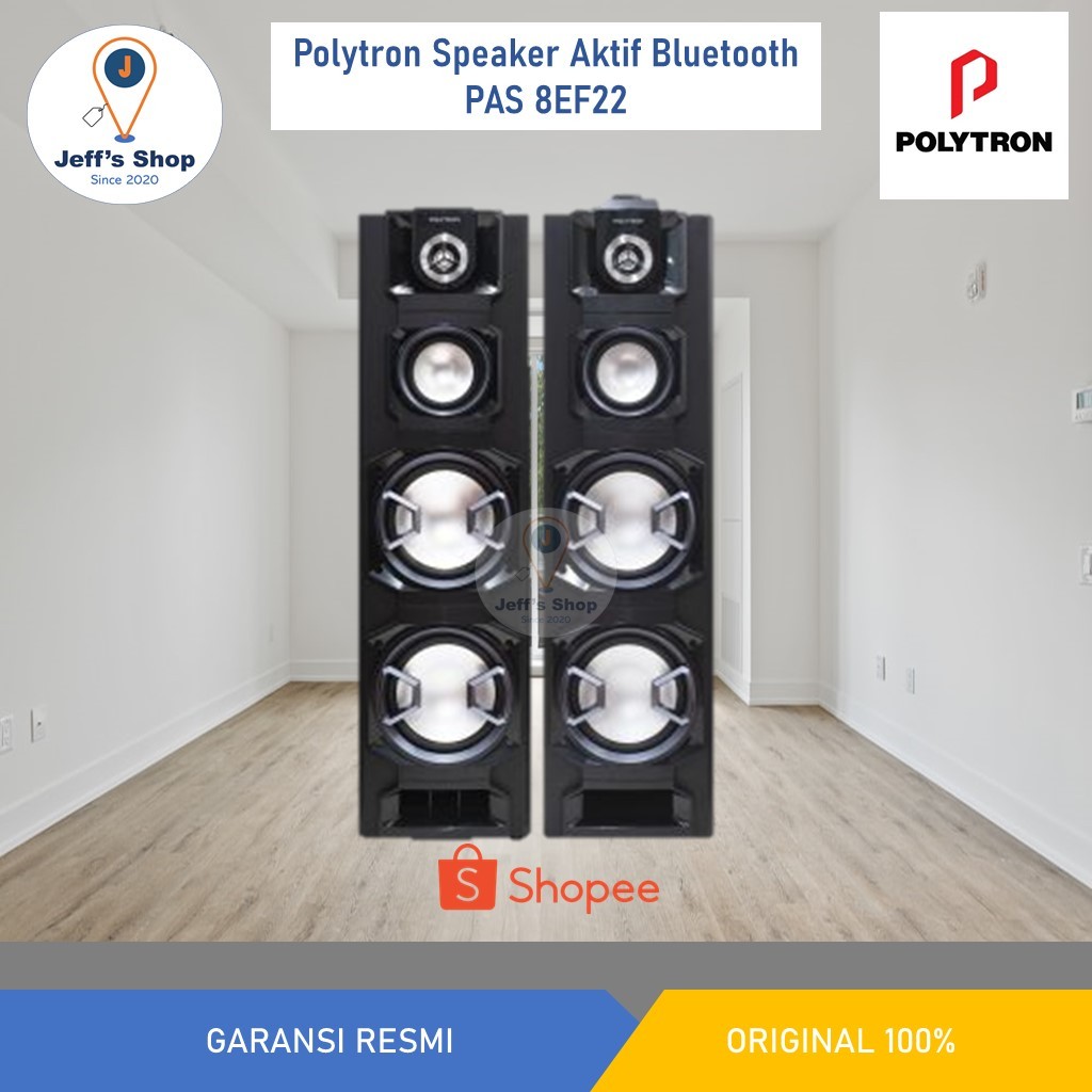 Polytron Speaker Aktif Bluetooth [Double Woofer 8 Inch] PAS 8EF22