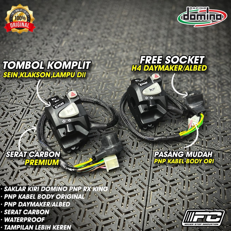 HOLDER SAKLAR LAMPU DOMINO PNP RX KING RXS RXK YT115 PREMIUM BERKUALITAS