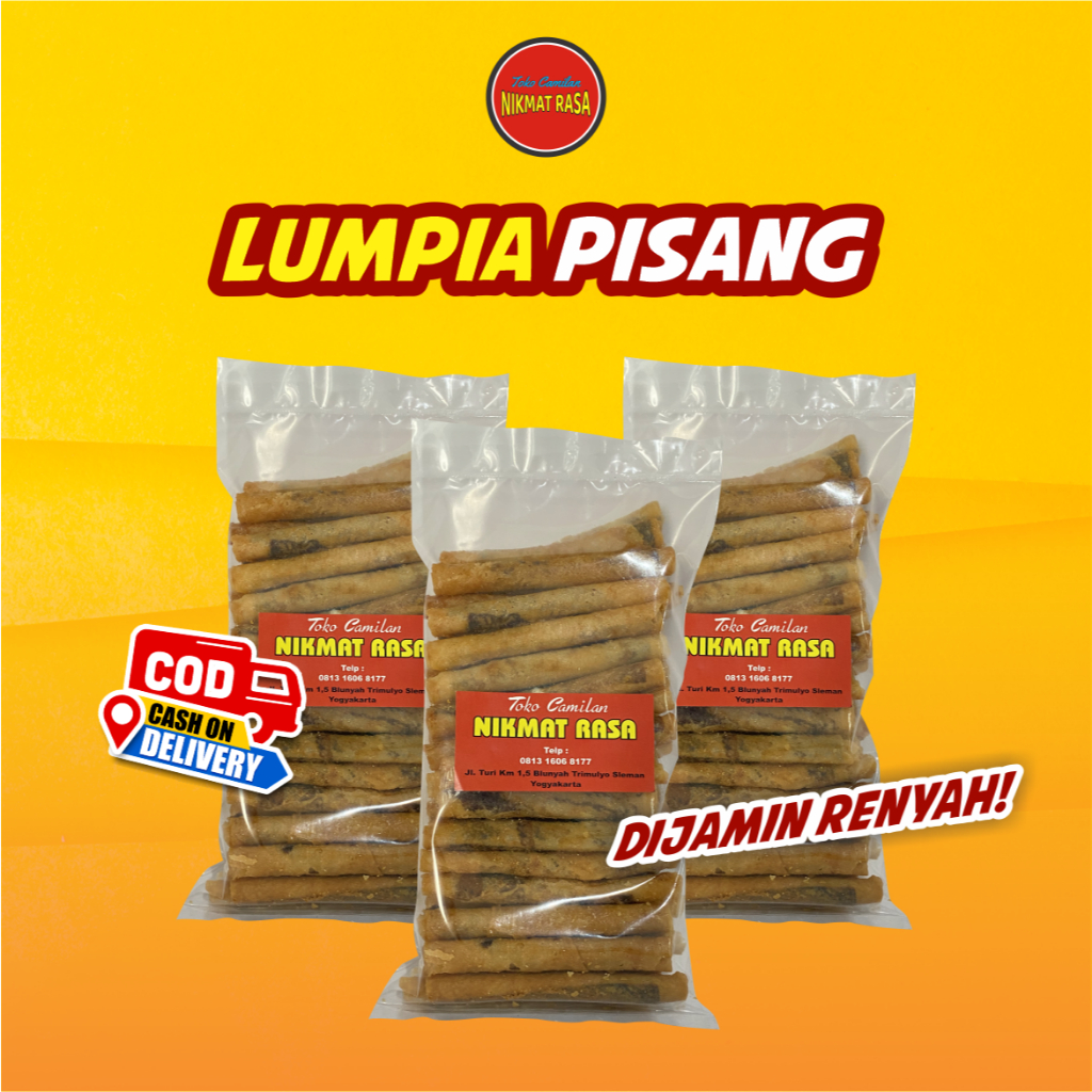 

Lumpia Pisang 250g/500g Snack Kiloan Enak Murah