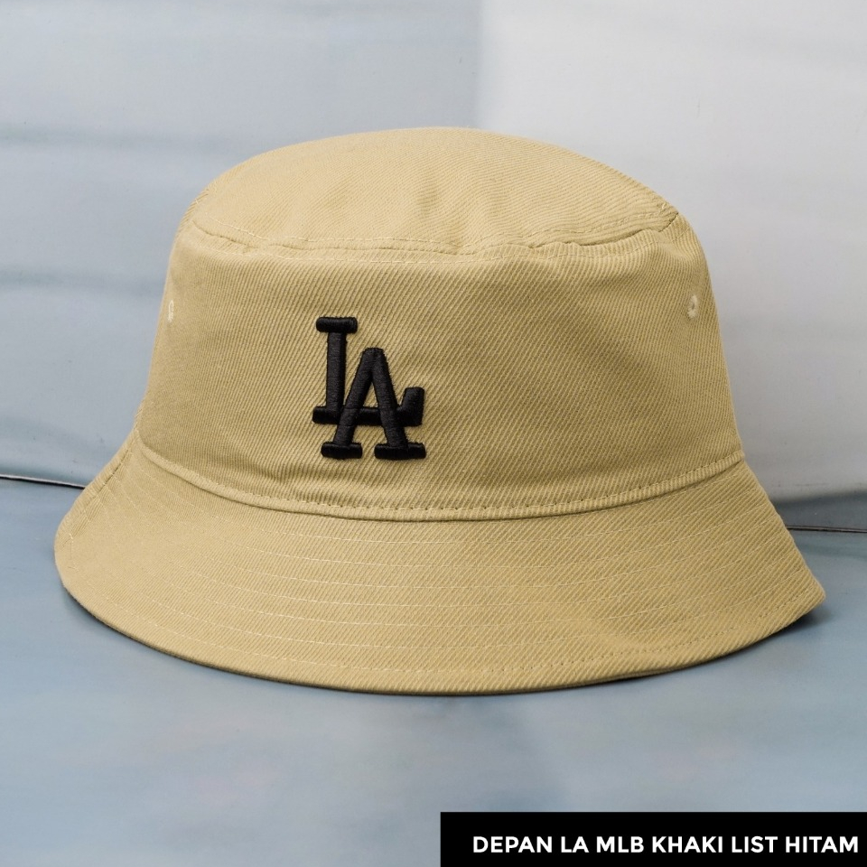 Topi Bucket Hats LA Monogram import Mirror / Bucket Hat Bolak Balik