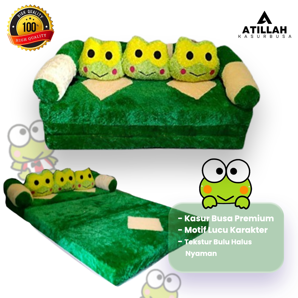 Xaviertaran Kasur Busa Lipat Bulu Rasfur Sofa Bed Karakter Minimalis Perlengkapan Rumah