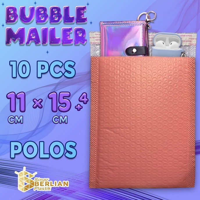 

Amplop Bubble Mailer Wrap Polos Pink Premium Quality 11x15+4 - 10PCS