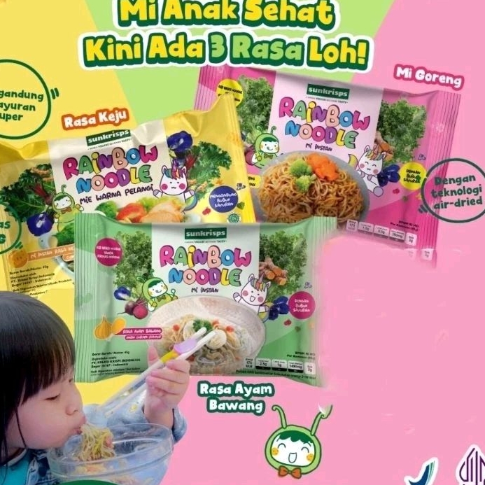

Sunkrisps Rainbow Noodle | Mie Pasta Keju Pelangi by Sunkrisps | Mie Instan