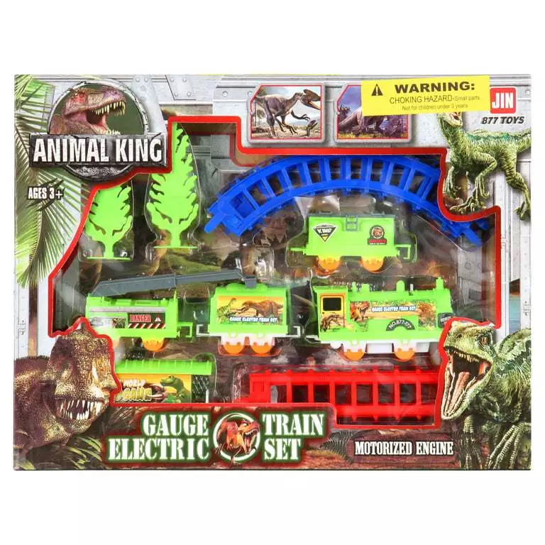 [ BISA COD ] RAIL KING TRAIN TRACK SET (Kendaraan Mainan Rel Kereta Api Dinosaurus Amry Train Milita