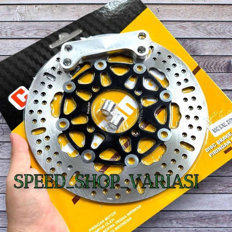 Piringan cakram model psm atau ktc 220mm plus breket Yamaha Mio smile Mio soul Mio sporty Fino Xeon 