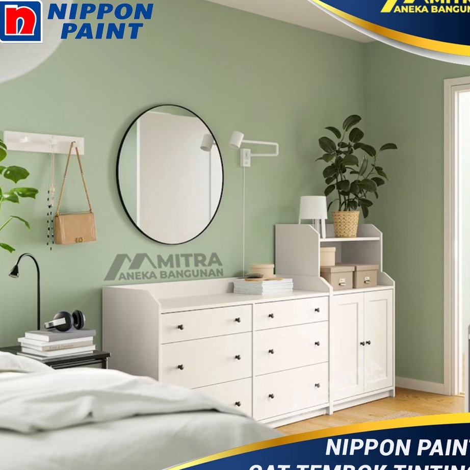 KUALITAS OKE CAT TEMBOK EKSTERIOR INTERIOR NIPPON PAINT SWEET ESCAPADE NP BGG 1759 T  SAGE GREEN  VI