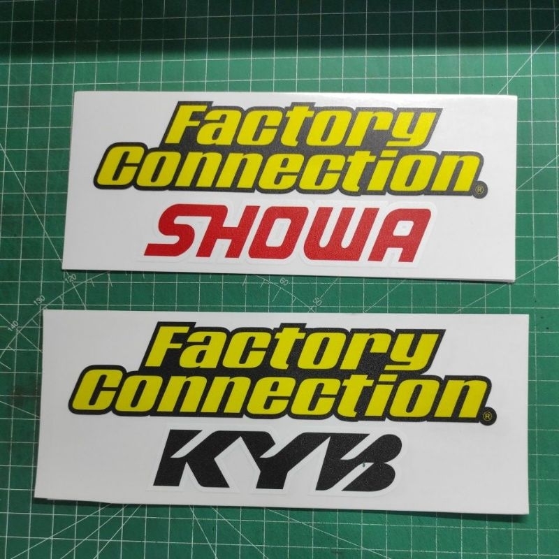 Sticker stiker Shock Factory Connection KYB Showa White Ink