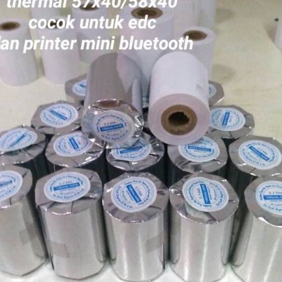 

GROSIR Kertas Struk thermal EDC Paper Roll Termal EDC Thermal Printer Mini Bluetooth 58x4 57x4 58