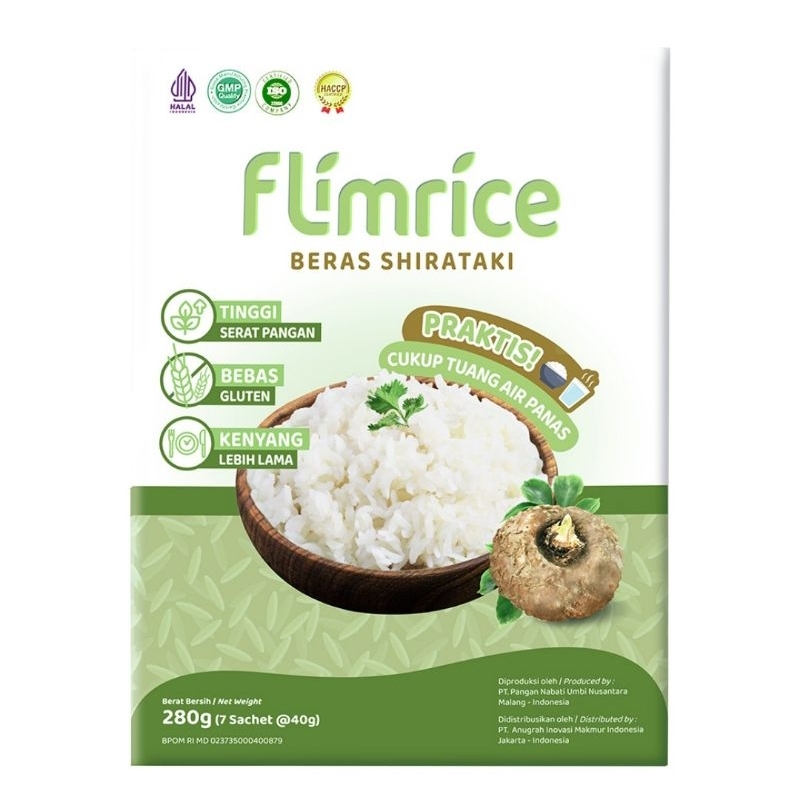 

Flimrice Beras Shirataki Instan Box 7 x 40 g