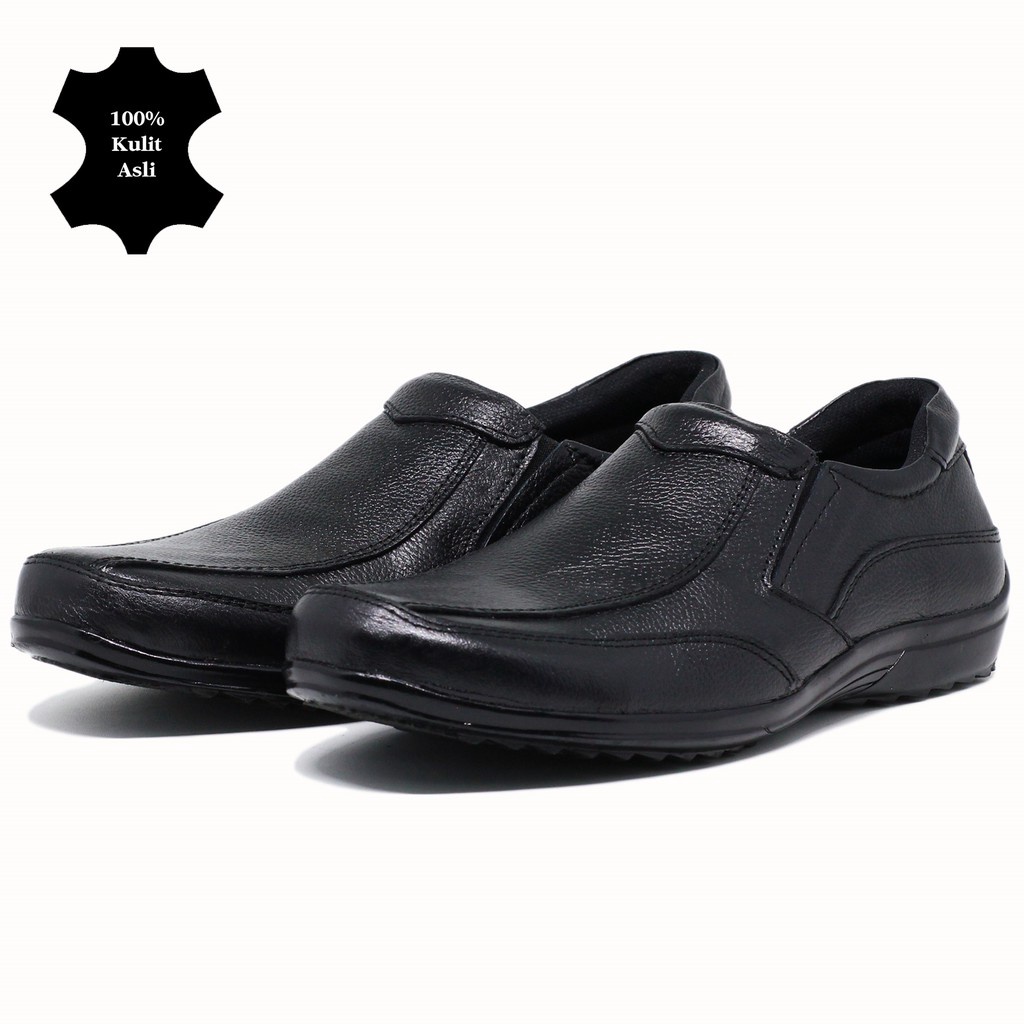 Sepatu Pantofel Pria Sepatu Kulit Sepatu Kerja Pantofel Hitam Pria Handmade Cibaduyut Bandung