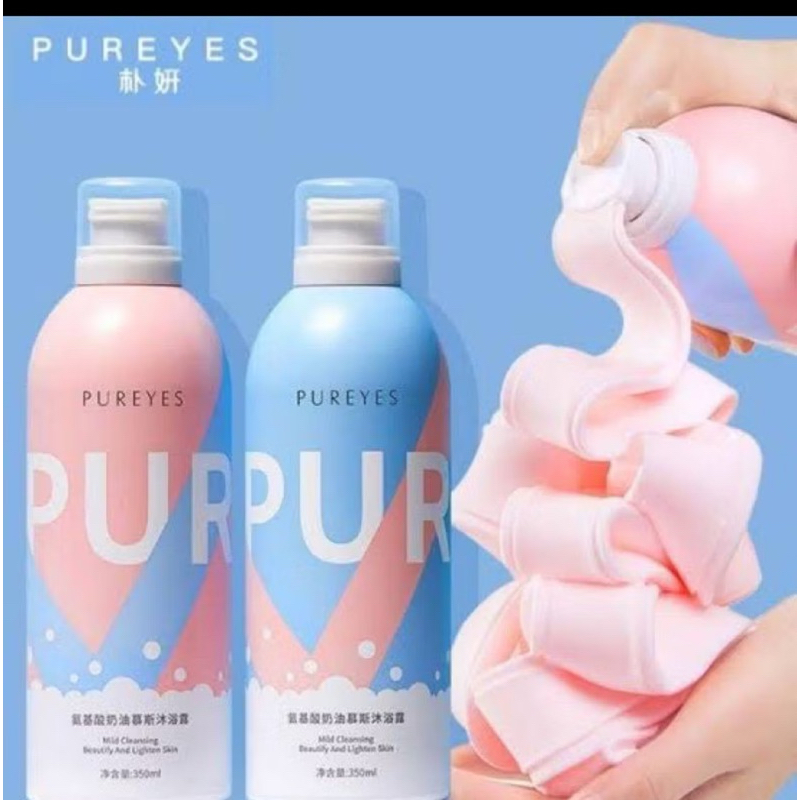 LAGI VIRAL   MOUSSE SHOWER FOAM/ SABUN PEMUTIH VIRAL/ PUREYES WHITENING FOAM / SABUN PUREYES ORIGINA